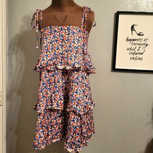 Selmacilek Tiered Floral Dress